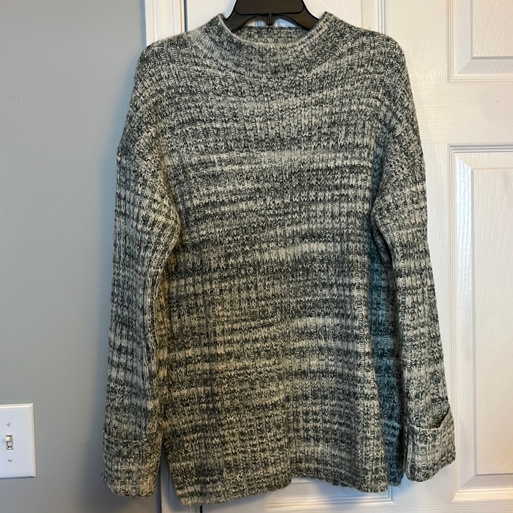 White and Green Knit Sweater Womens - Old Navy